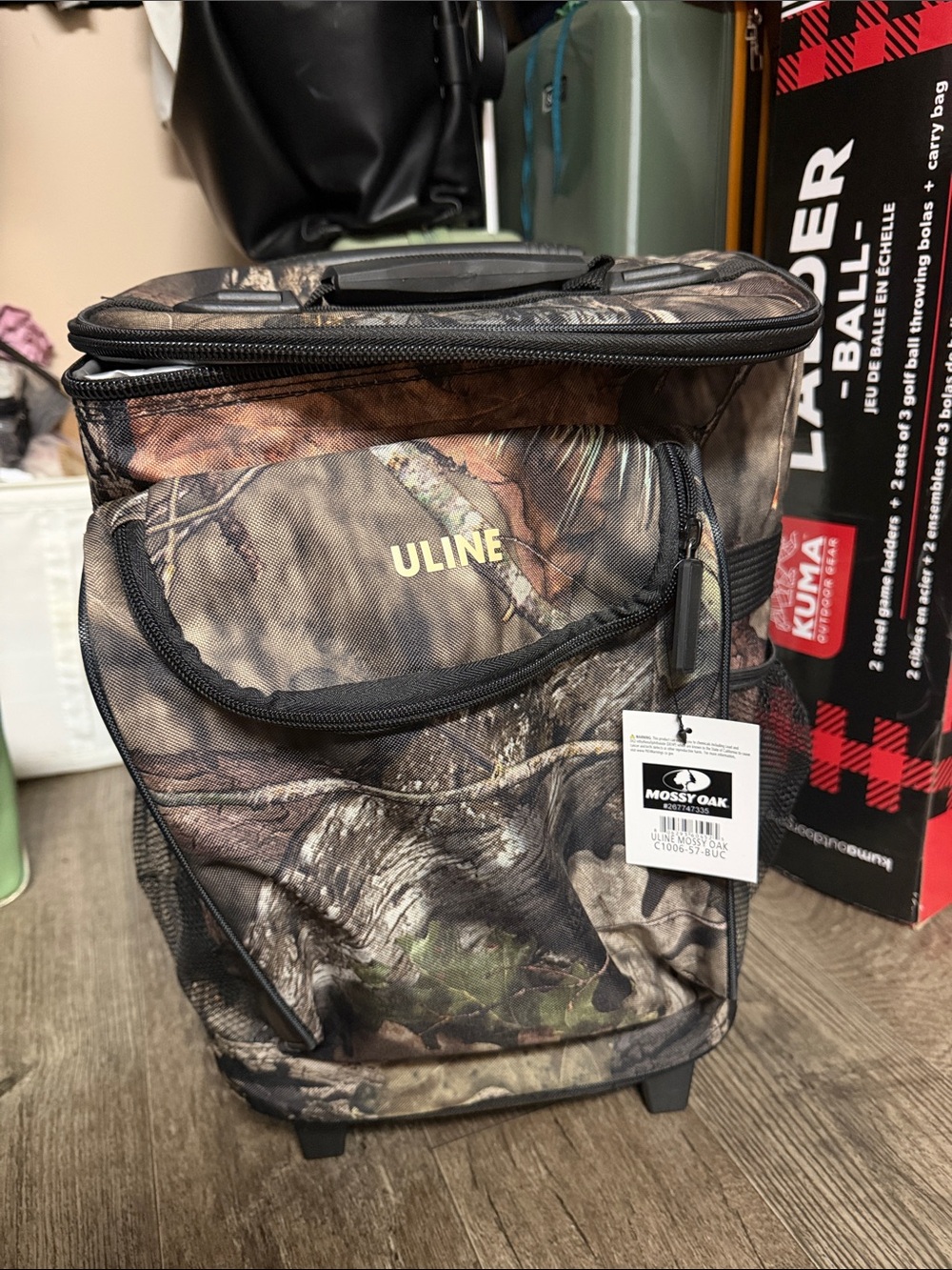 ULINE Mossy Oak Camo Rolling Cooler Bag, Brand New With Tags